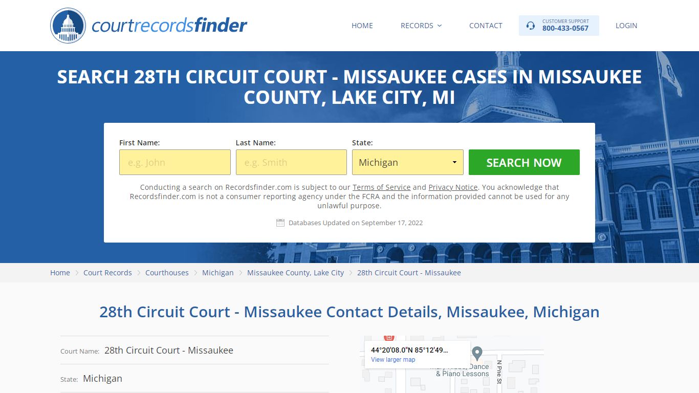 28th Circuit Court - Missaukee Case Search - RecordsFinder