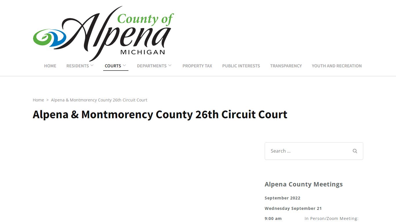 Alpena & Montmorency County 26th Circuit Court